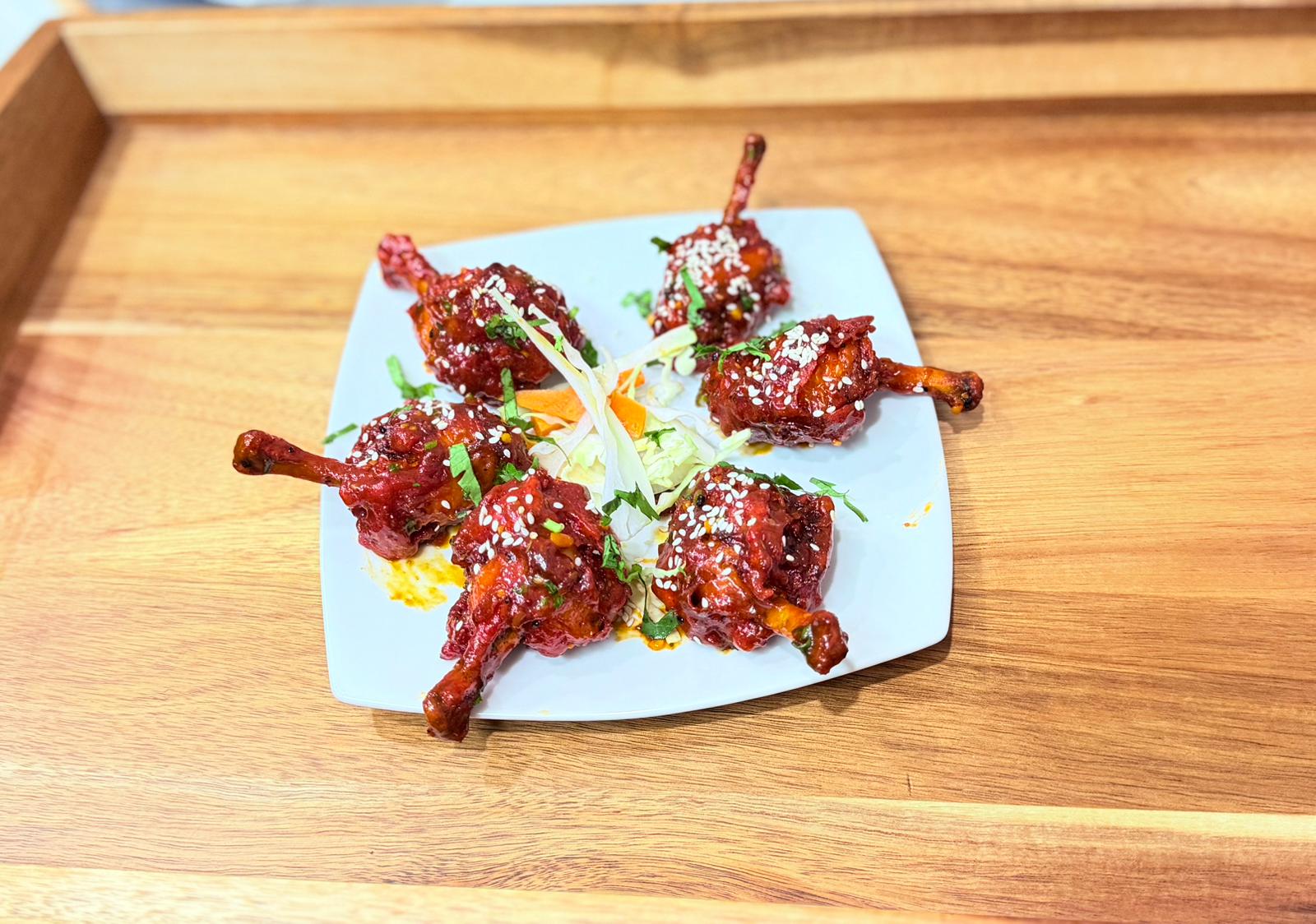 Chicken Lollipop with sesame seeds at Tandoor and Chai Indian Pakistani restaurant Bedford Perth